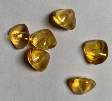 Glas-Formperle gelb-orange